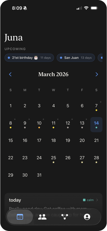 Calendar view