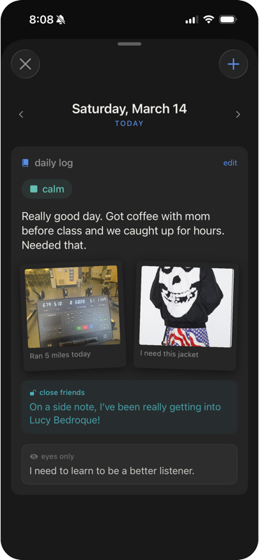 Daily log